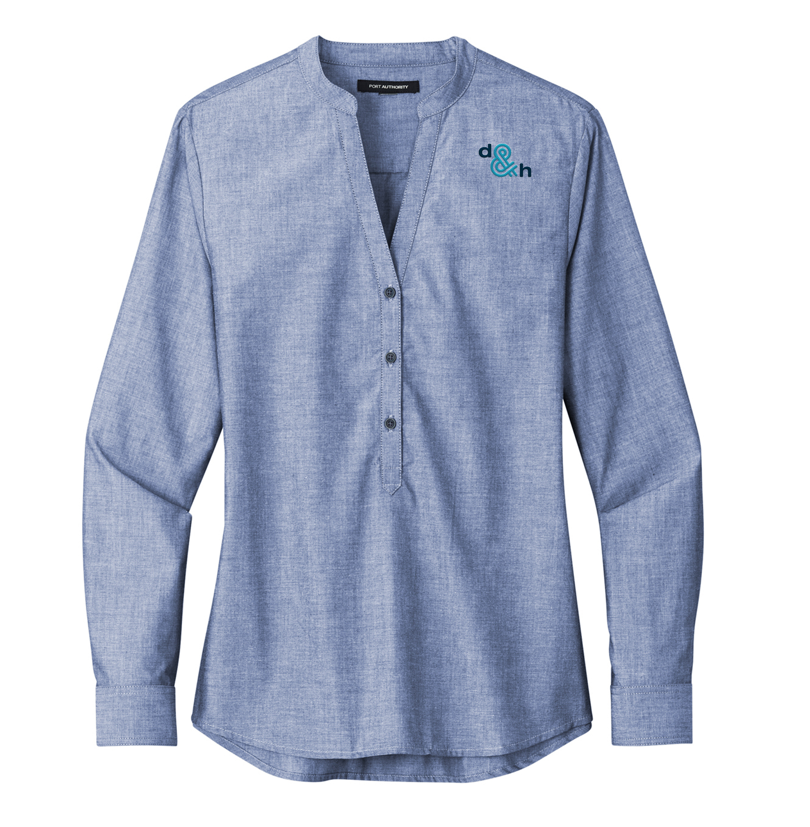 D&H Ladies LS Chambray Shirt