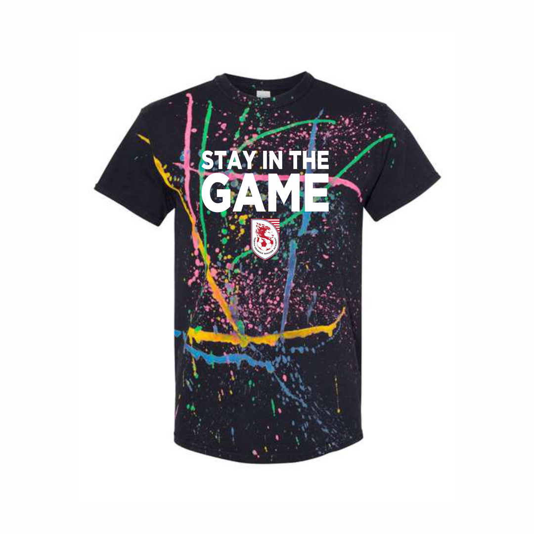 Camiseta NGSA A Splatter Negro/Arco Iris