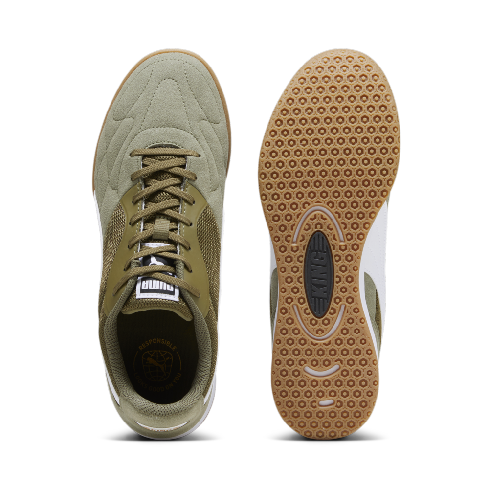 PUMA King Top IT Indoor Shoes Olive Drab/White/Gold
