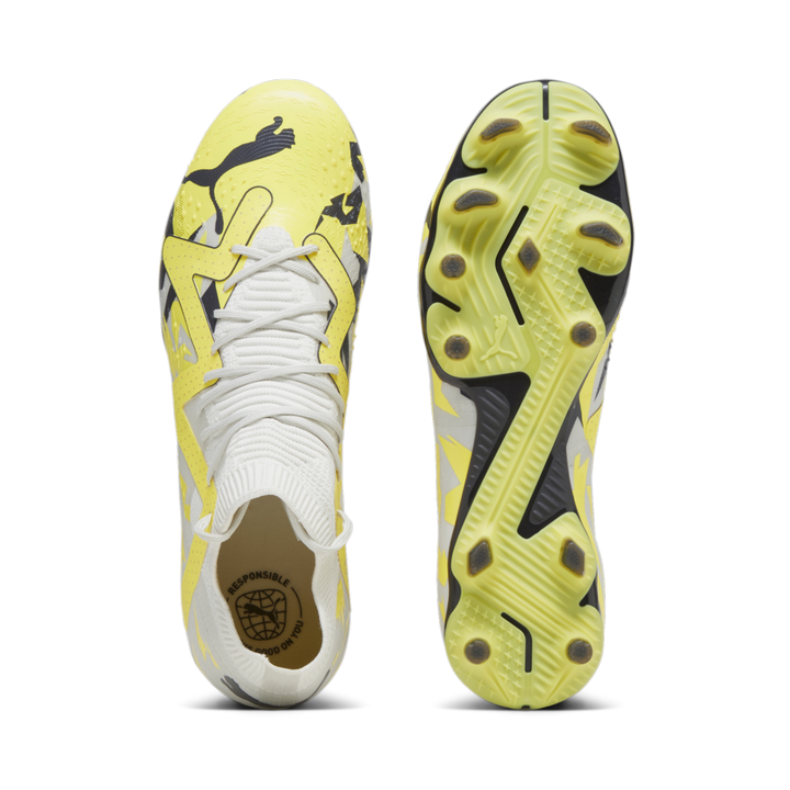 PUMA Future Match FG/AG Football Boots Gray/Yellow