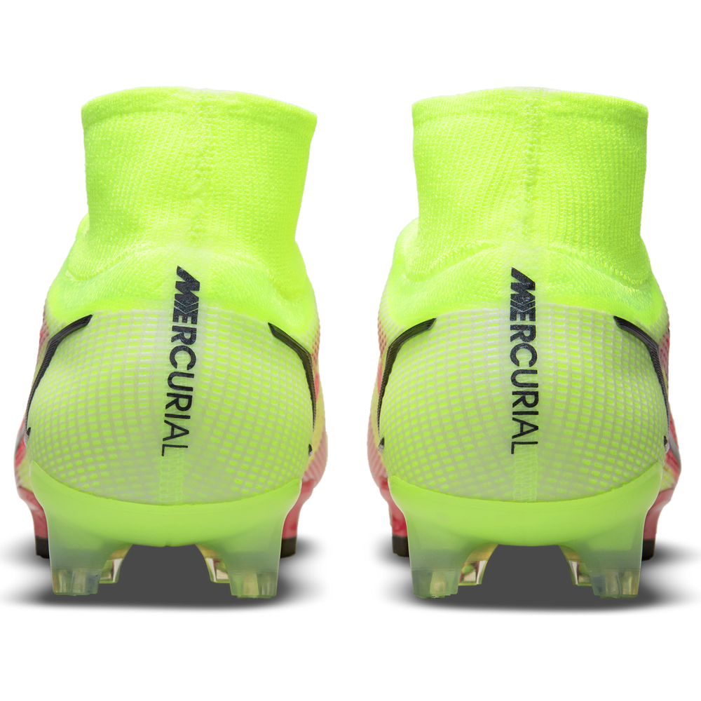 Nike Mercurial Superfly 8 Elite FG firm Ground Football Boots Volt/Bright Crimson