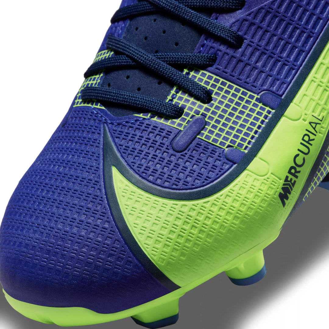 Nike Kid's JR Mercurial Vapor 14 Academy FG Firm Ground Football Boots Lapis/Volt/Blue Void