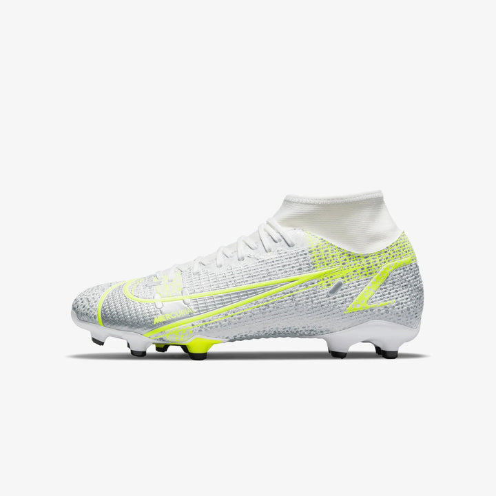 Nike Mercurial Superfly 8 Academy FG Firm Ground Football Boots White/Black/Silver/Volt