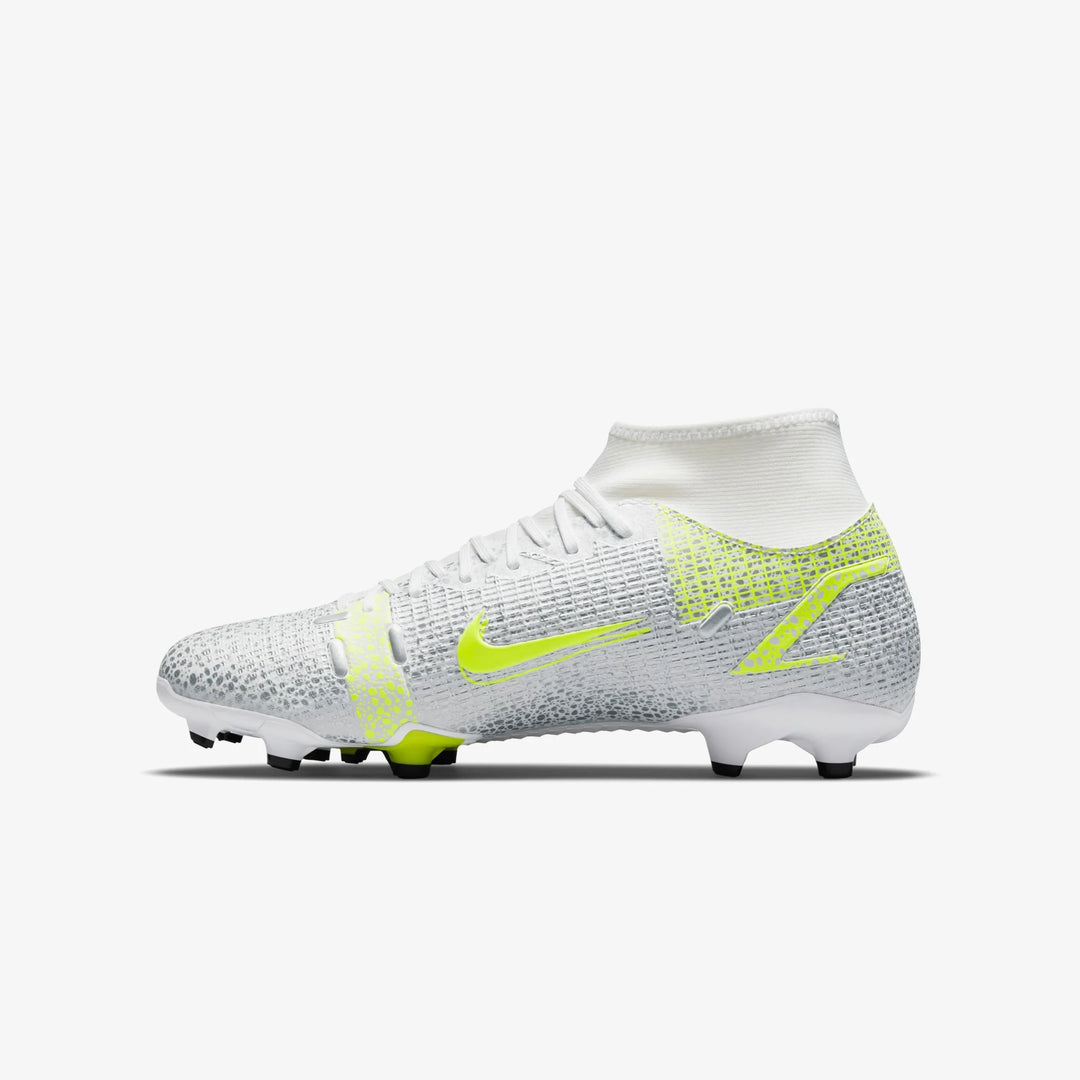 Nike Mercurial Superfly 8 Academy FG Firm Ground Football Boots White/Black/Silver/Volt