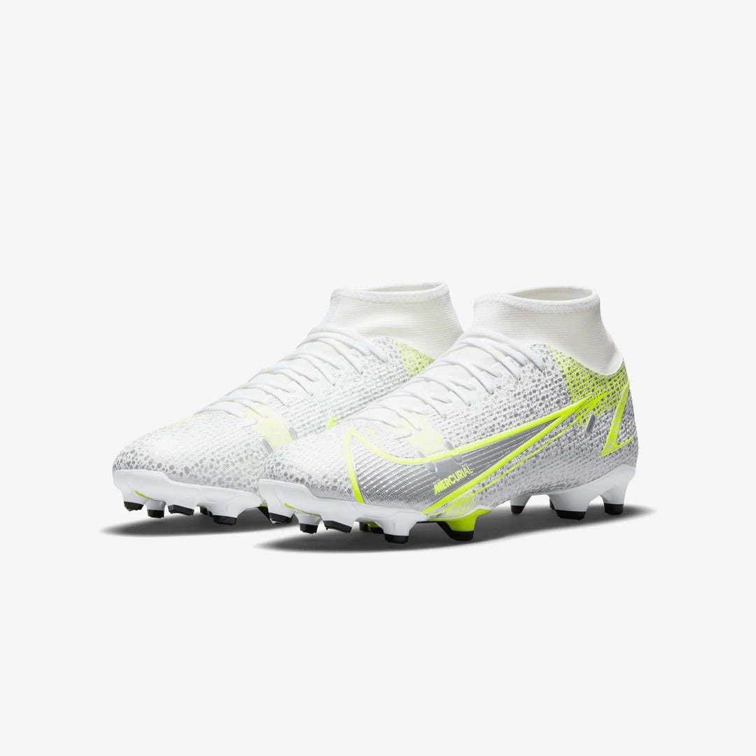 Nike Mercurial Superfly 8 Academy FG Firm Ground Football Boots White/Black/Silver/Volt