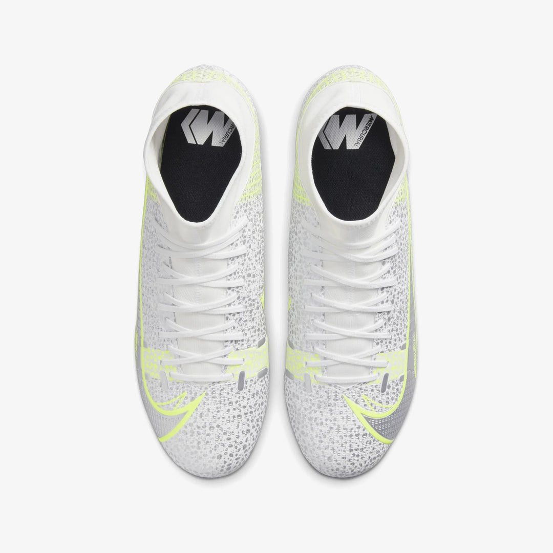Nike Mercurial Superfly 8 Academy FG Firm Ground Football Boots White/Black/Silver/Volt