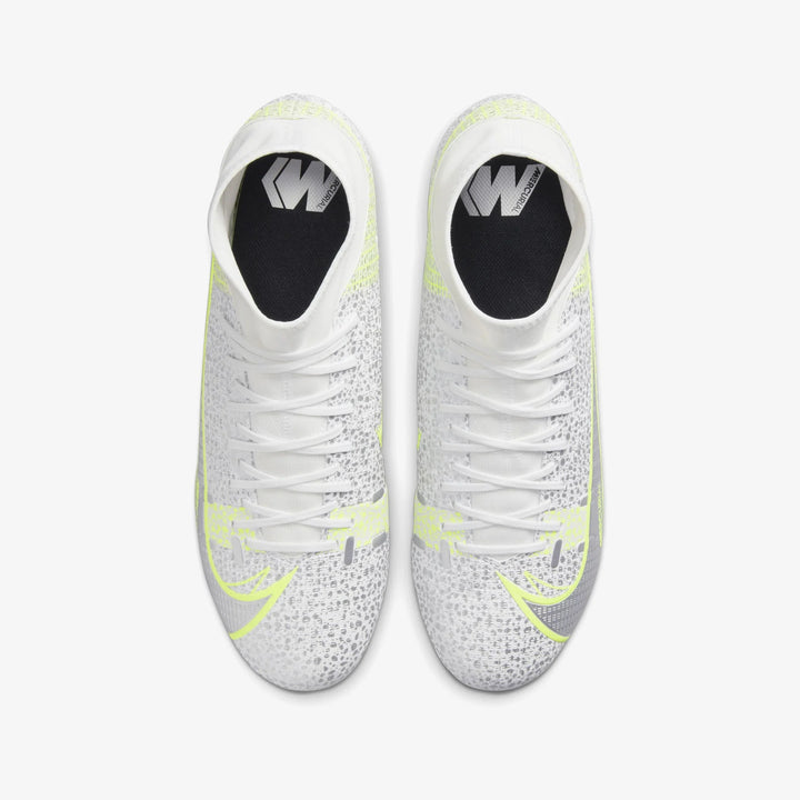 Nike Mercurial Superfly 8 Academy FG Firm Ground Football Boots White/Black/Silver/Volt
