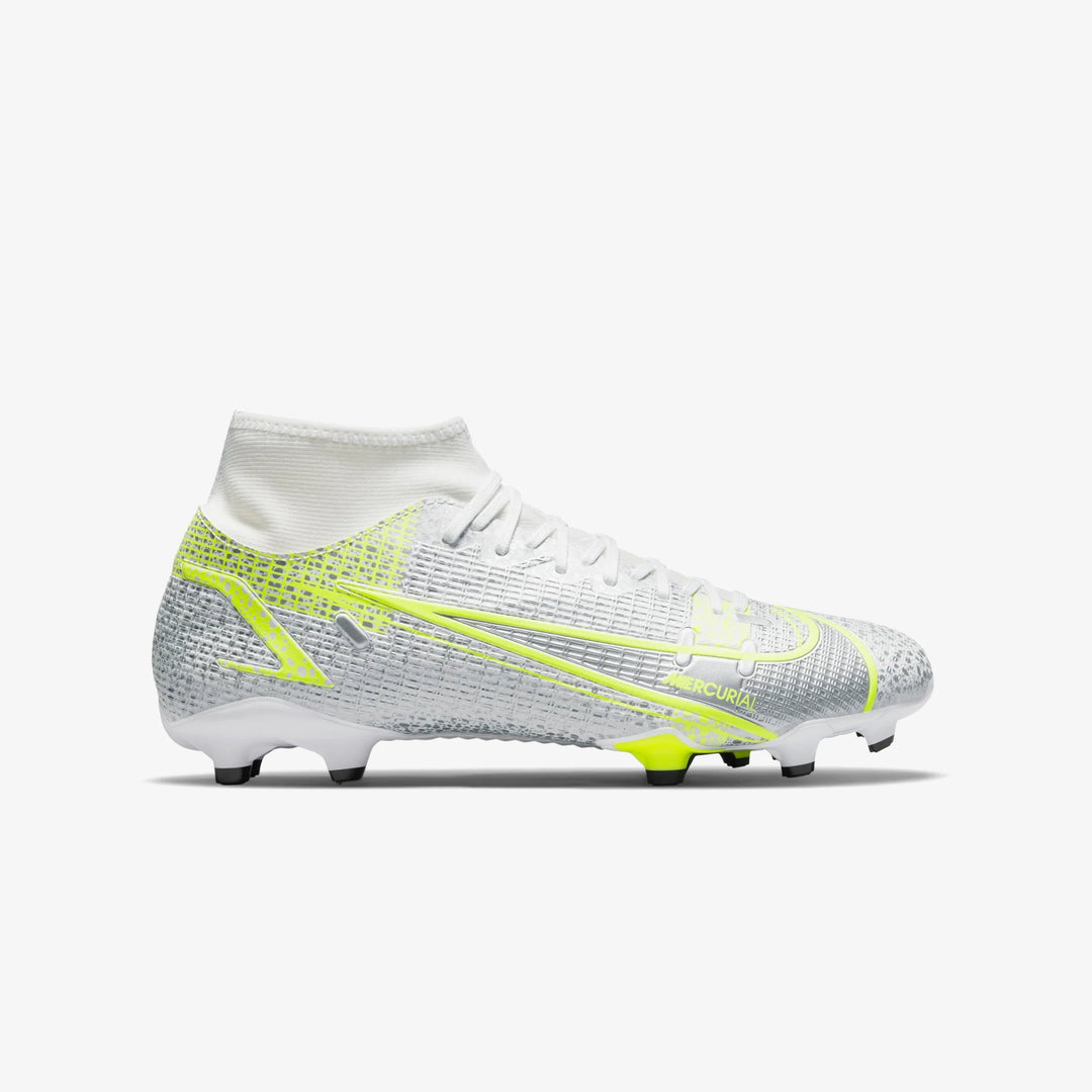 Nike Mercurial Superfly 8 Academy FG Firm Ground Football Boots White/Black/Silver/Volt