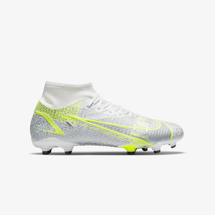 Nike Mercurial Superfly 8 Academy FG Firm Ground Football Boots White/Black/Silver/Volt