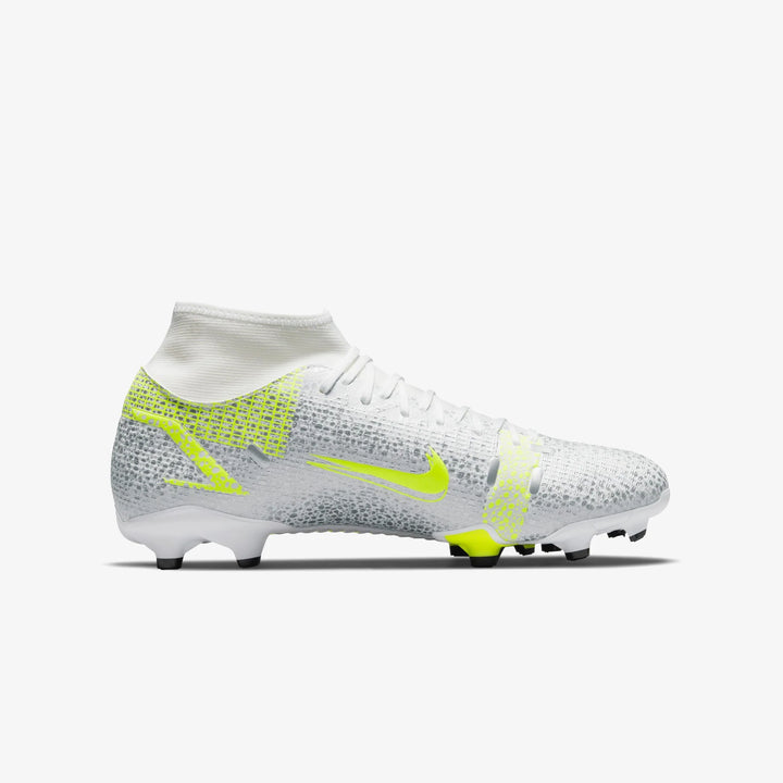 Nike Mercurial Superfly 8 Academy FG Firm Ground Football Boots White/Black/Silver/Volt