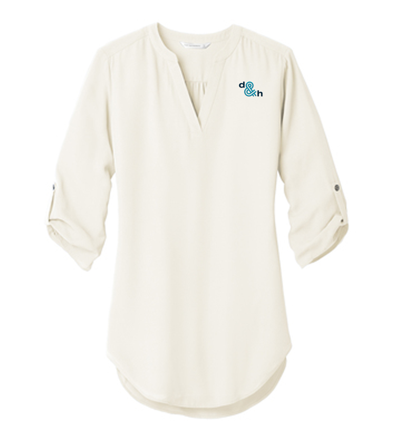 D&H Ladies 3/4 Sleeve Tunic Blouse