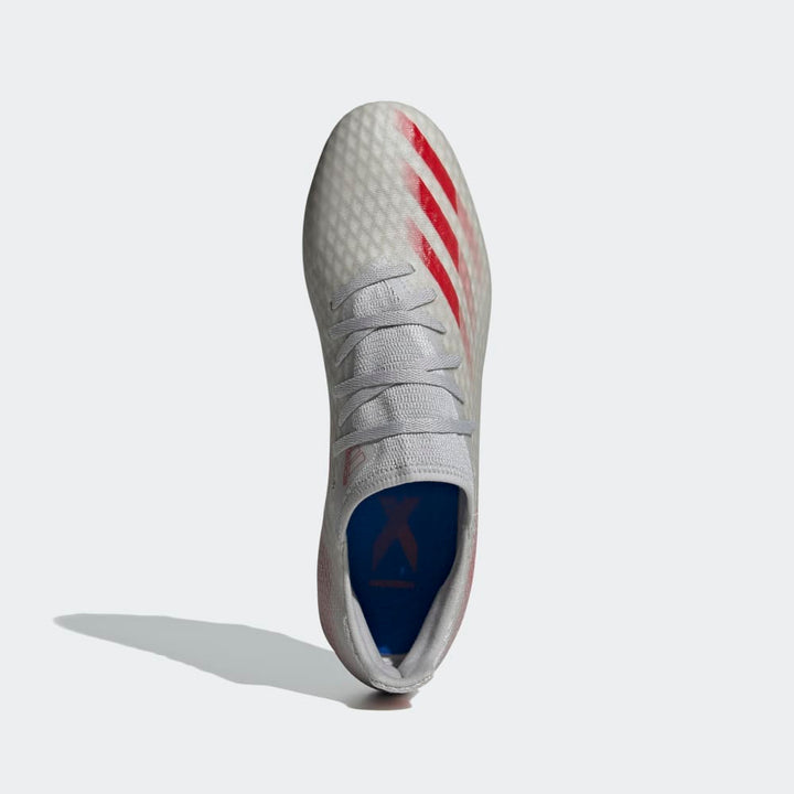 adidas X Ghosted 3 FG Firm Ground Football Boots Grey/Scarlet
