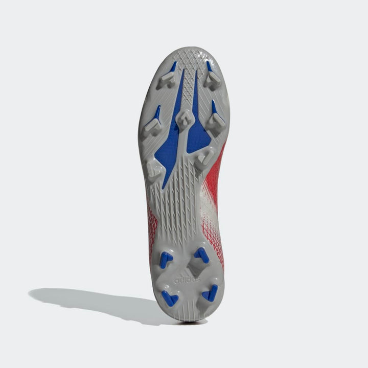 adidas X Ghosted 3 FG Firm Ground Football Boots Grey/Scarlet