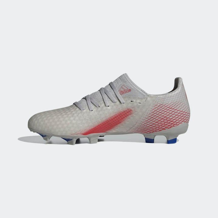 adidas X Ghosted 3 FG Firm Ground Football Boots Grey/Scarlet