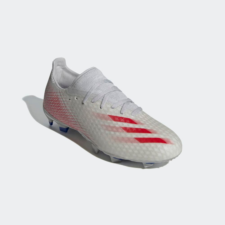 adidas X Ghosted 3 FG Firm Ground Football Boots Grey/Scarlet