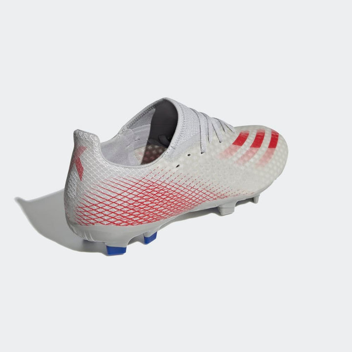 adidas X Ghosted 3 FG Firm Ground Football Boots Grey/Scarlet