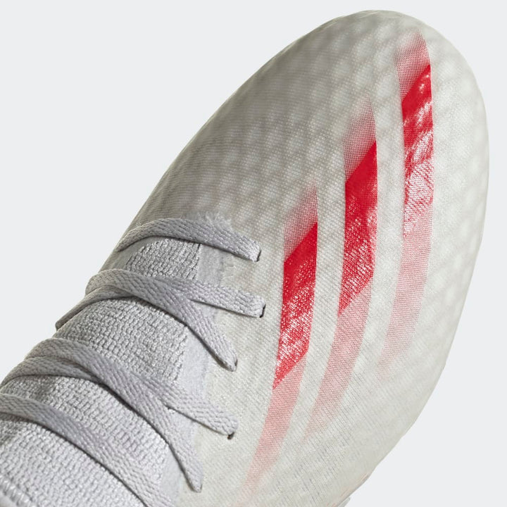adidas X Ghosted 3 FG Firm Ground Football Boots Grey/Scarlet