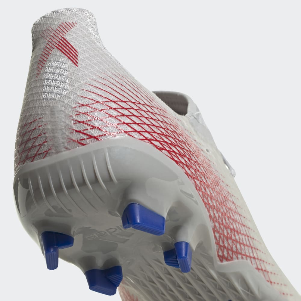 adidas X Ghosted 3 FG Firm Ground Football Boots Grey/Scarlet