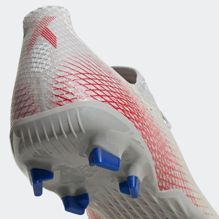 adidas X Ghosted 3 FG Firm Ground Football Boots Grey/Scarlet