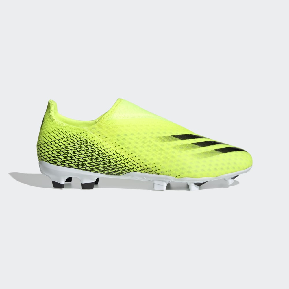 adidas X Ghosted 3 FG Laceless Firm Ground Boots Yellow/Black