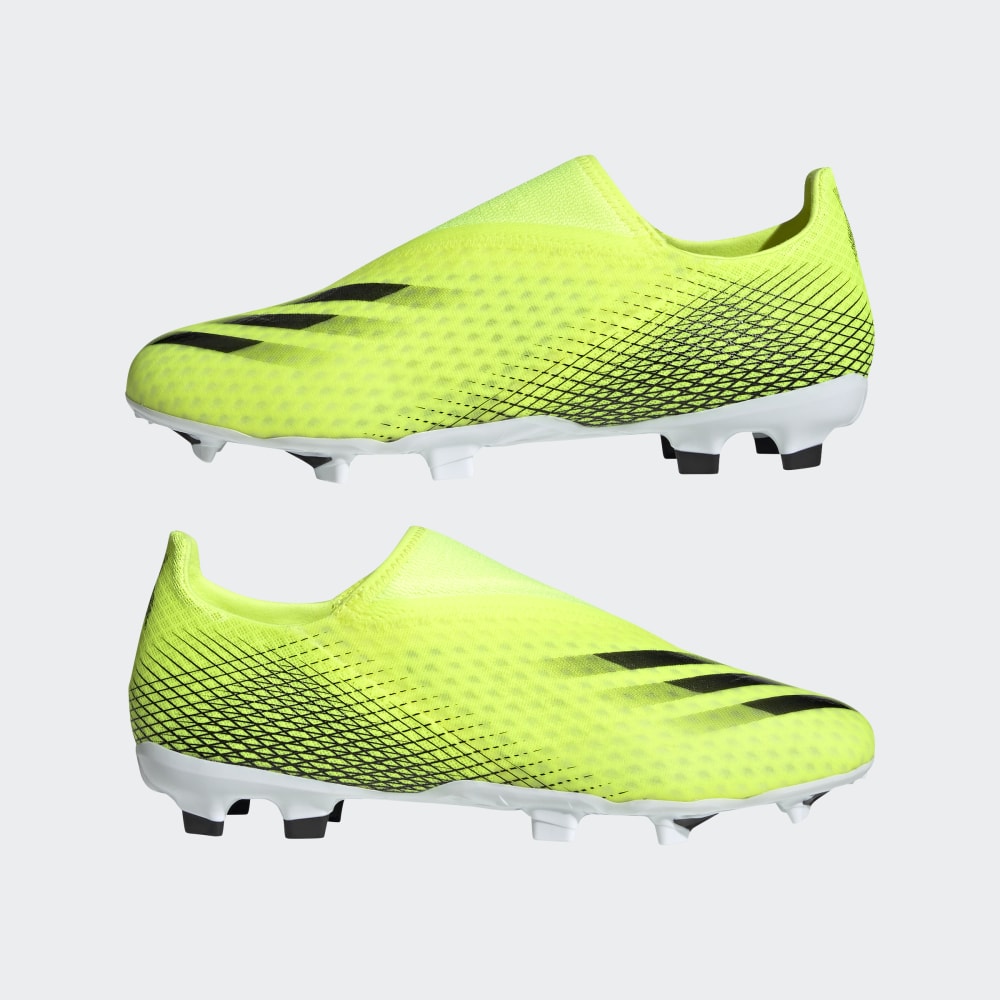 adidas X Ghosted 3 FG Laceless Firm Ground Boots Yellow/Black