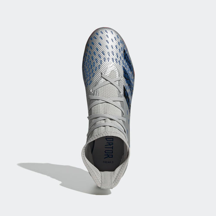 Botas de fútbol para terreno firme adidas Predator Freak 3 FG Plata/Negro/Rojo