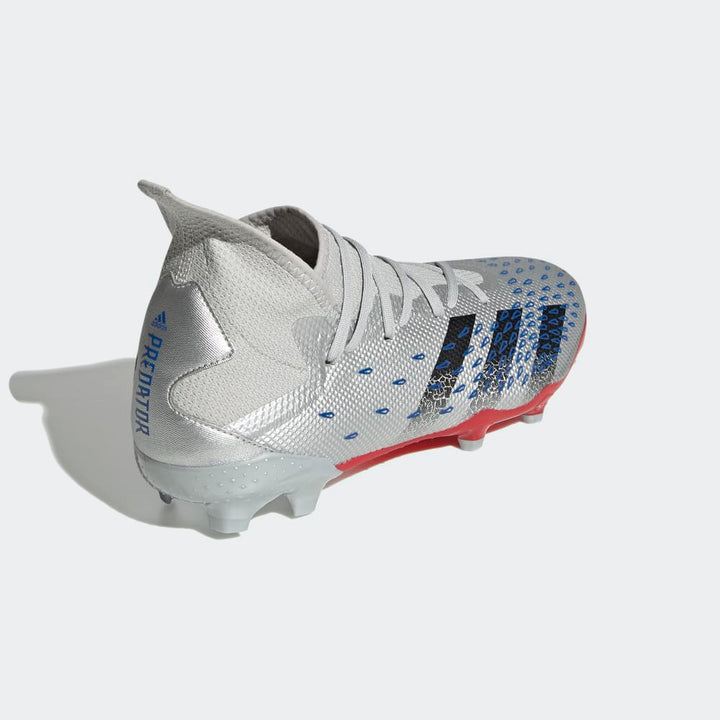 Botas de fútbol para terreno firme adidas Predator Freak 3 FG Plata/Negro/Rojo