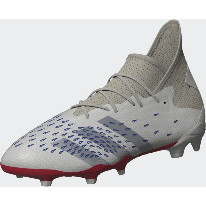 Botas de fútbol para terreno firme adidas Predator Freak 3 FG Plata/Negro/Rojo
