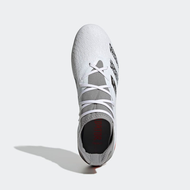 adidas Predator Freak 3 FG Firm Ground Boots White/Iron/Red