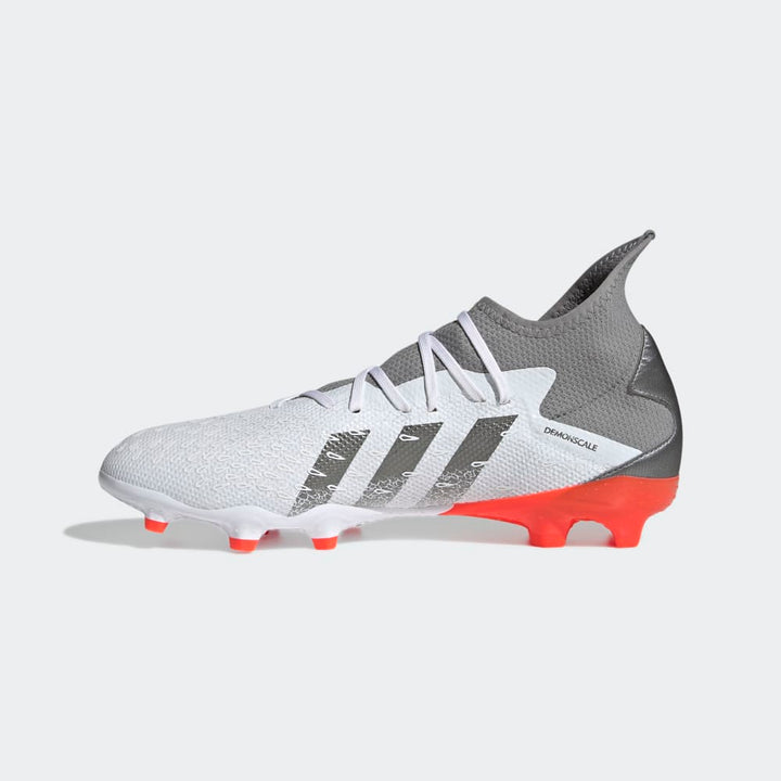 adidas Predator Freak 3 FG Firm Ground Boots White/Iron/Red