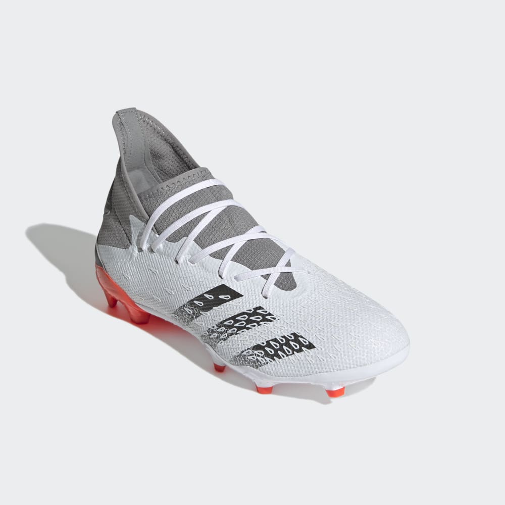 adidas Predator Freak 3 FG Firm Ground Boots White/Iron/Red