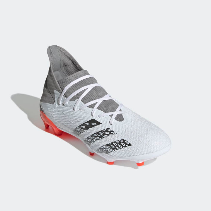 adidas Predator Freak 3 FG Firm Ground Boots White/Iron/Red