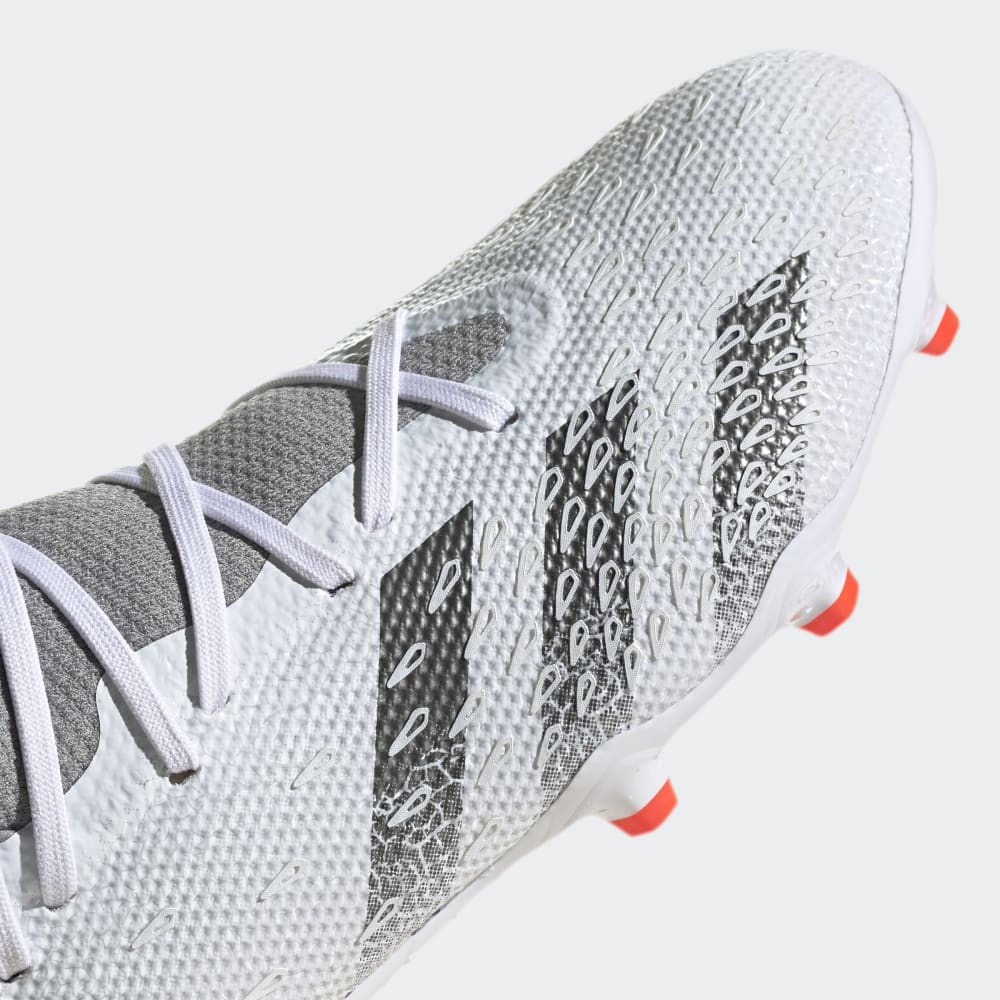 adidas Predator Freak 3 FG Firm Ground Boots White/Iron/Red