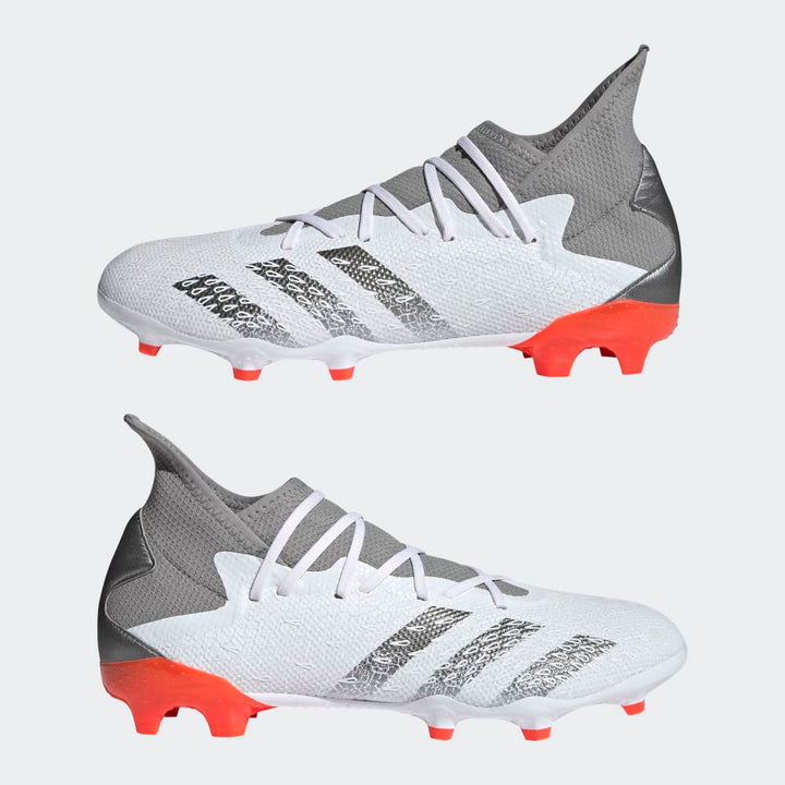 adidas Predator Freak 3 FG Firm Ground Boots White/Iron/Red