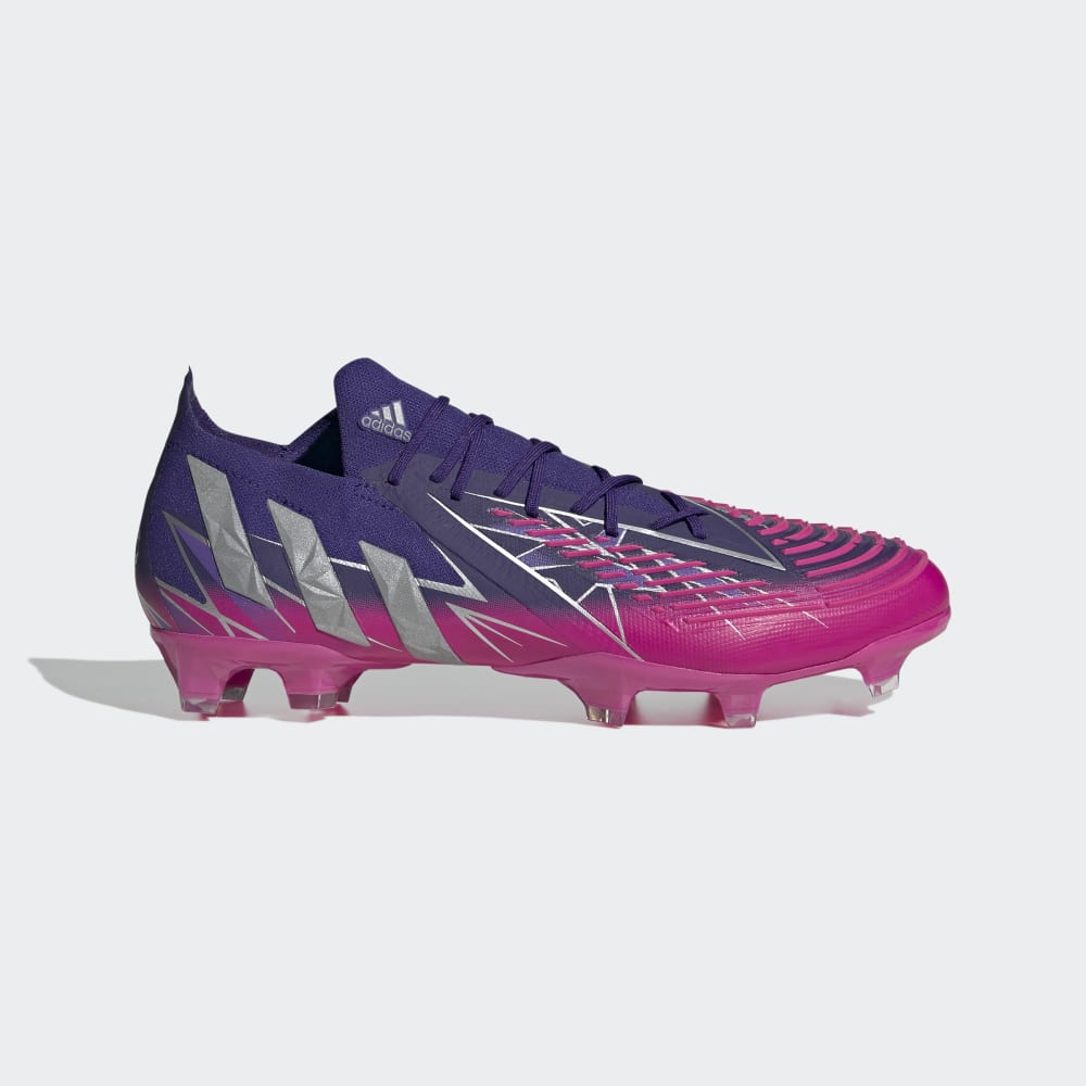 adidas Predator Edge 1 FG Low Firm Ground Boots Team College Purple / Silver Metallic / Team Shock Pink