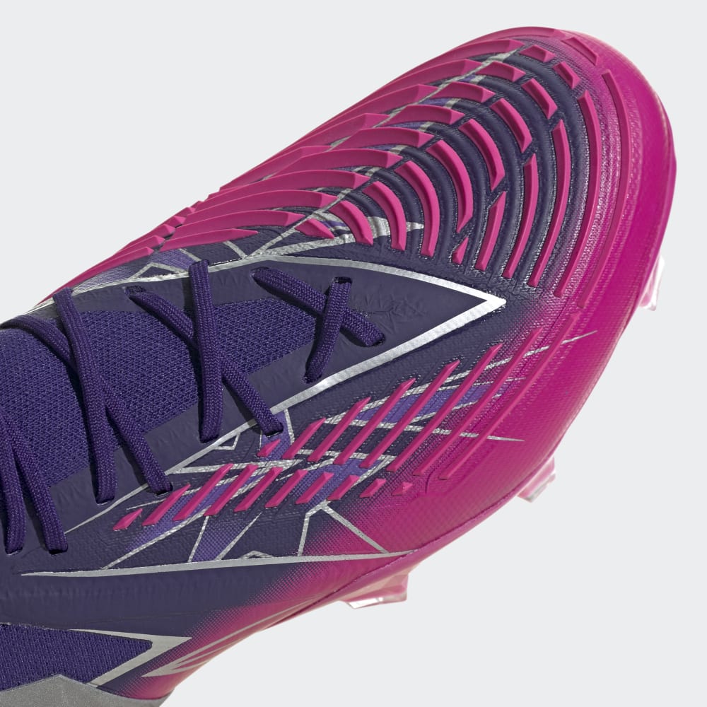 adidas Predator Edge 1 FG Low Firm Ground Boots Team College Purple / Silver Metallic / Team Shock Pink