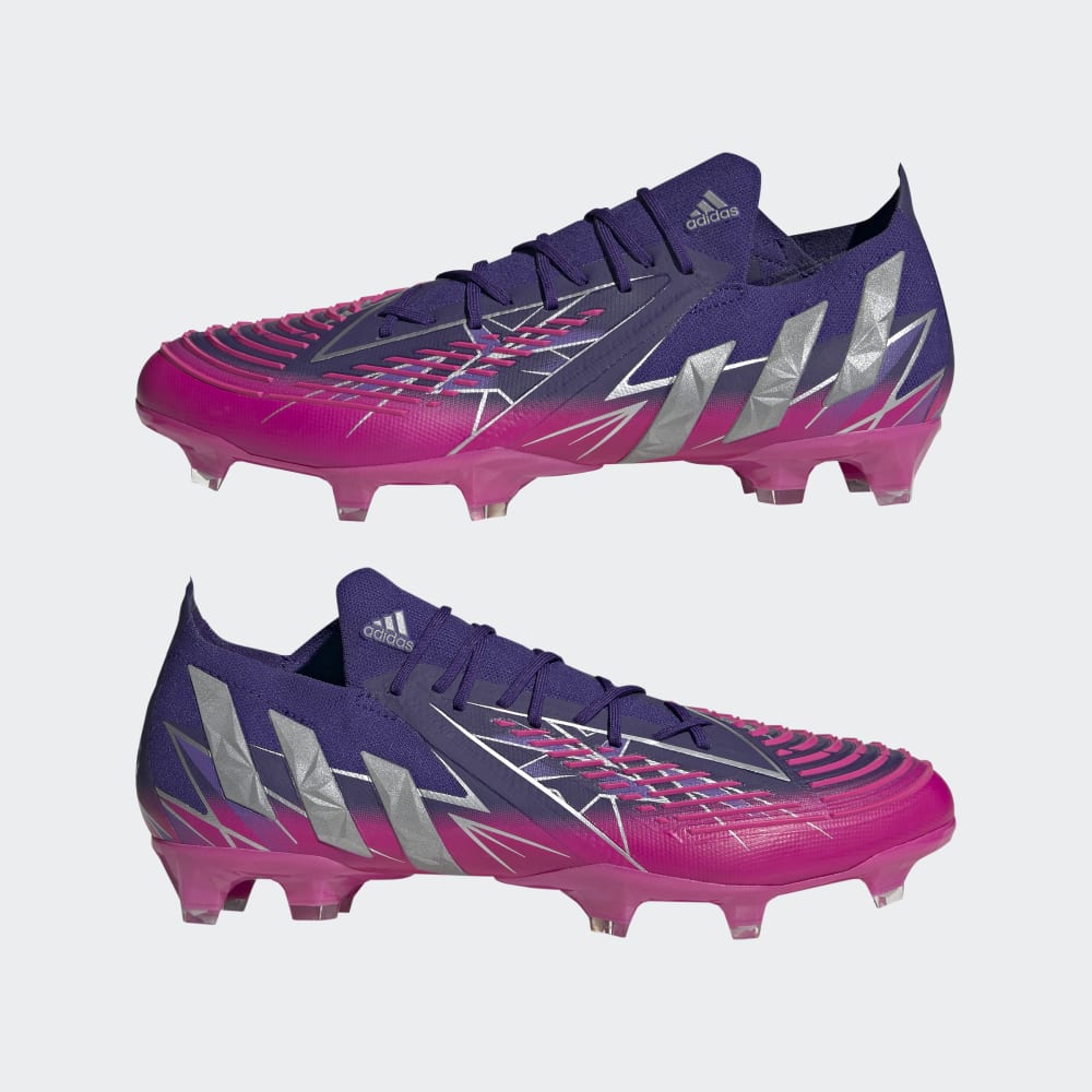adidas Predator Edge 1 FG Low Firm Ground Boots Team College Purple / Silver Metallic / Team Shock Pink