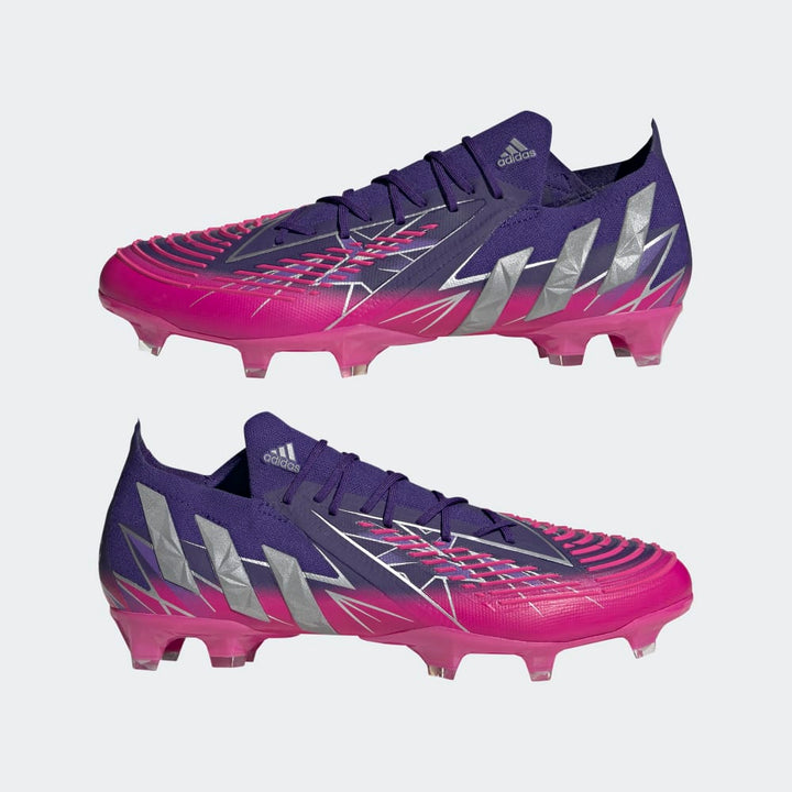 adidas Predator Edge 1 FG Low Firm Ground Boots Team College Purple / Silver Metallic / Team Shock Pink