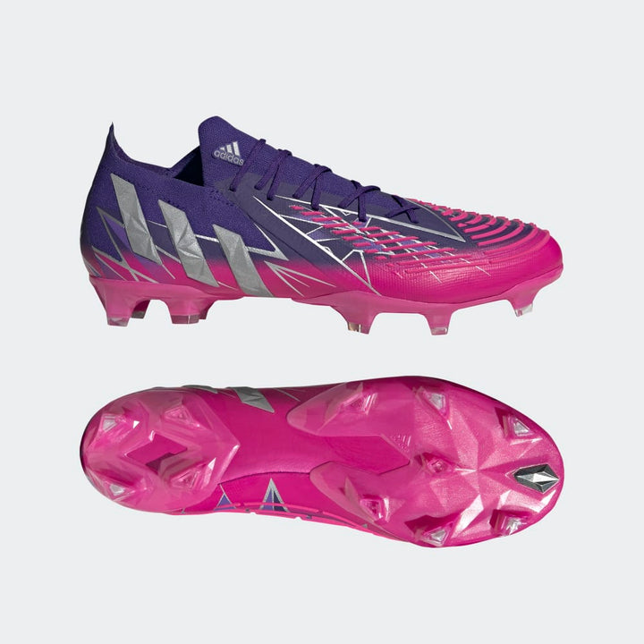 adidas Predator Edge 1 FG Low Firm Ground Boots Team College Purple / Silver Metallic / Team Shock Pink