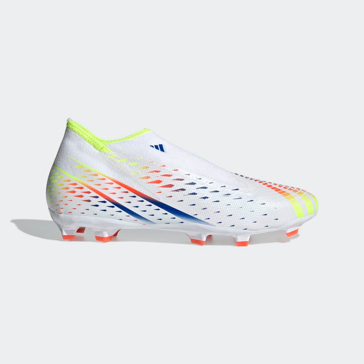 adidas Predator Edge 3 Laceless FG firm Ground Football Boots White/Yellow/Blue