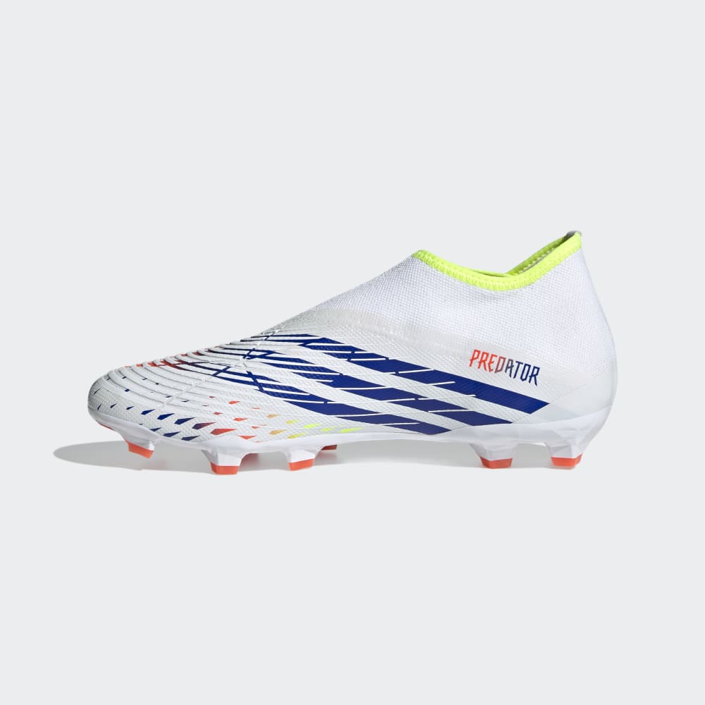 adidas Predator Edge 3 Laceless FG firm Ground Football Boots White/Yellow/Blue