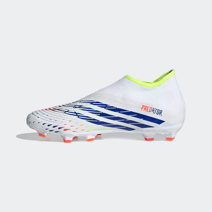 adidas Predator Edge 3 Laceless FG firm Ground Football Boots White/Yellow/Blue
