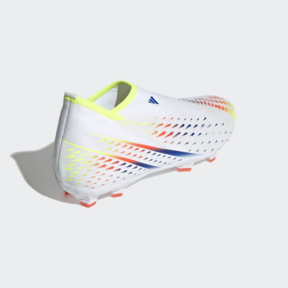 adidas Predator Edge 3 Laceless FG firm Ground Football Boots White/Yellow/Blue