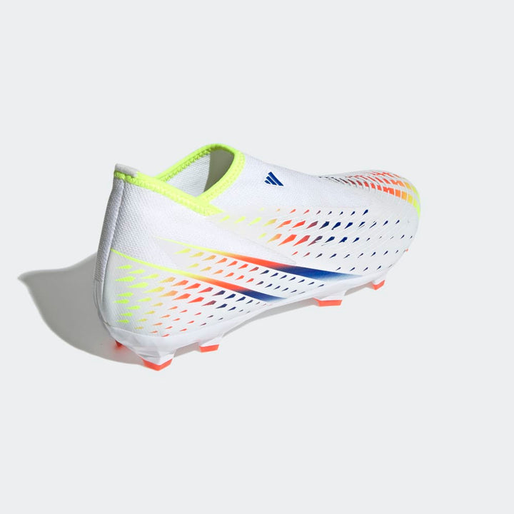 adidas Predator Edge 3 Laceless FG firm Ground Football Boots White/Yellow/Blue