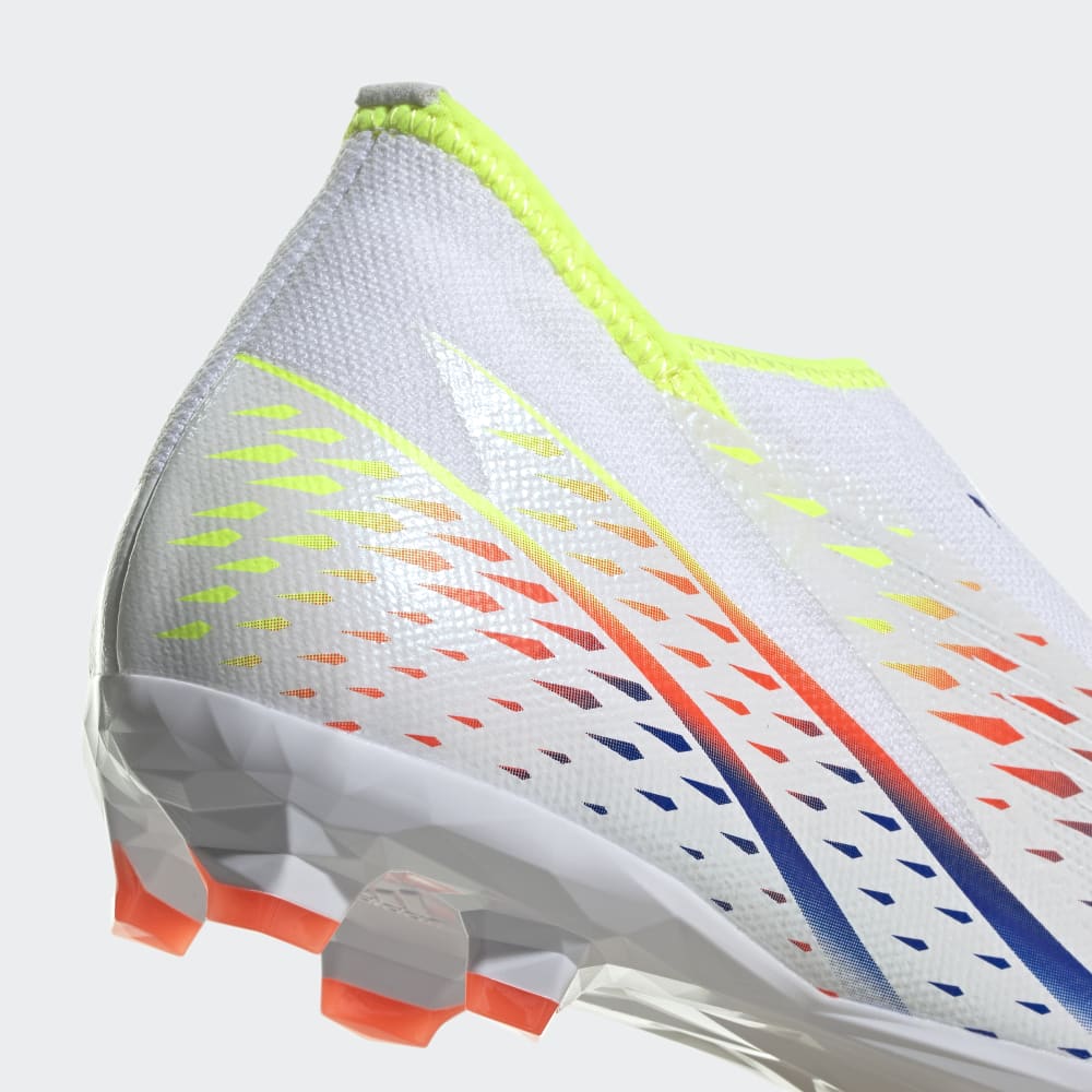 adidas Predator Edge 3 Laceless FG firm Ground Football Boots White/Yellow/Blue