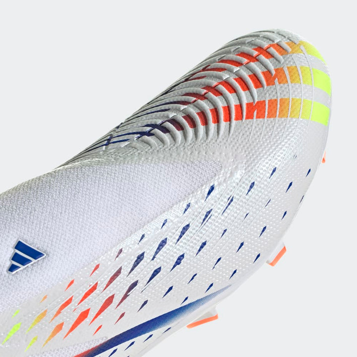 adidas Predator Edge 3 Laceless FG firm Ground Football Boots White/Yellow/Blue