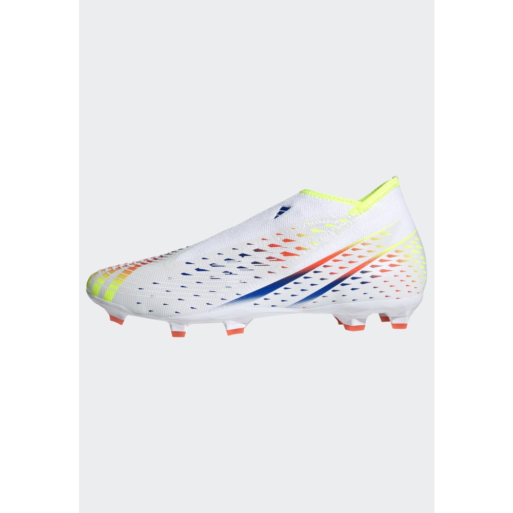 adidas Predator Edge 3 Laceless FG firm Ground Football Boots White/Yellow/Blue