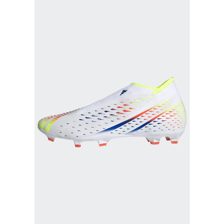 adidas Predator Edge 3 Laceless FG firm Ground Football Boots White/Yellow/Blue