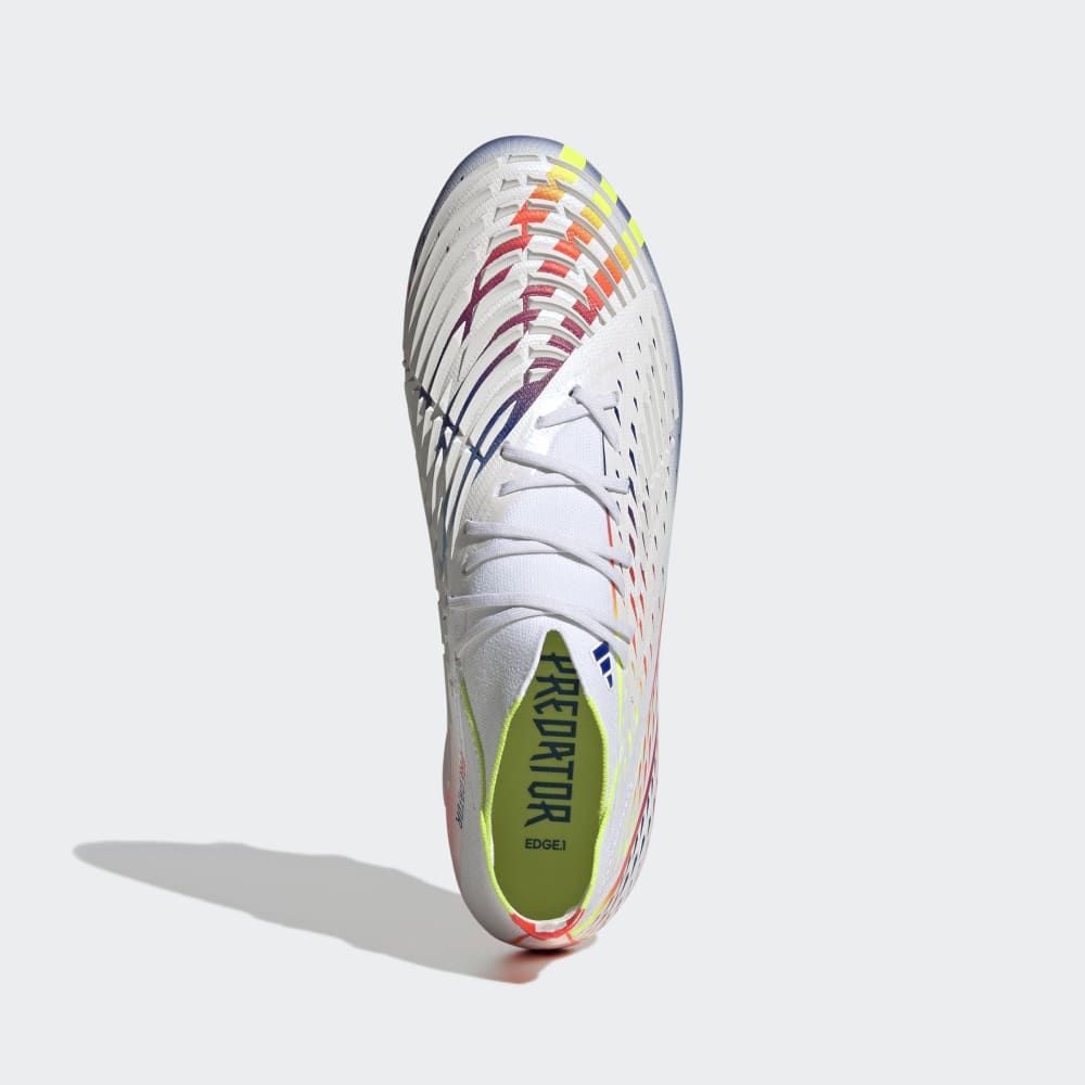 adidas Predator Edge 1 FG Firm Ground Football Boots White/Yellow/Red