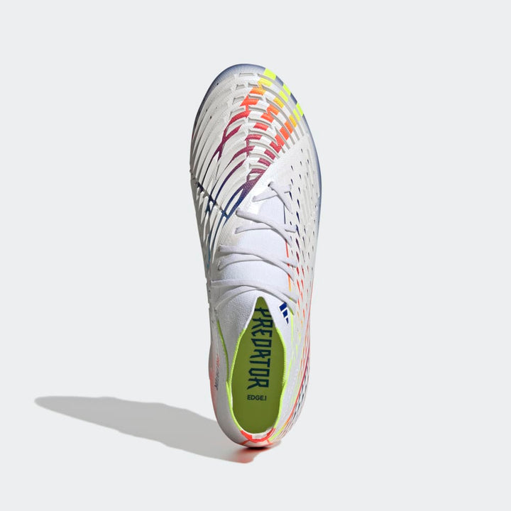 adidas Predator Edge 1 FG Firm Ground Football Boots White/Yellow/Red